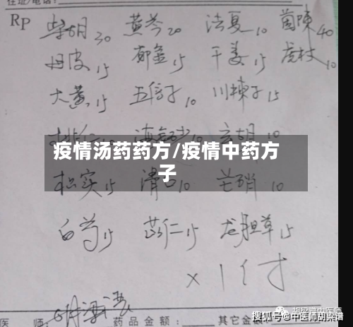 疫情汤药药方/疫情中药方子-第2张图片