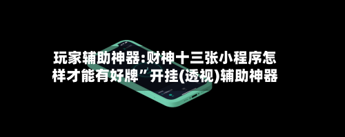 玩家辅助神器:财神十三张小程序怎样才能有好牌	”开挂(透视)辅助神器-第2张图片