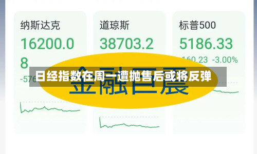 日经指数在周一遭抛售后或将反弹
