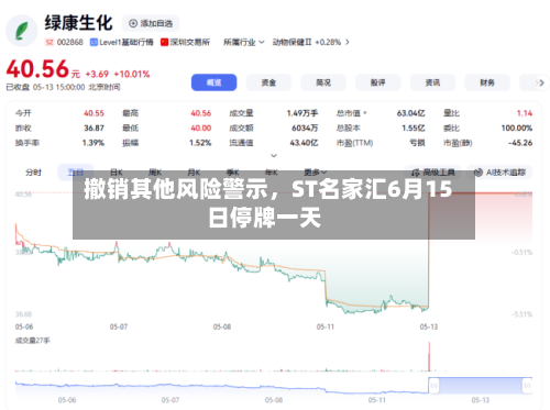 撤销其他风险警示，ST名家汇6月15日停牌一天-第3张图片