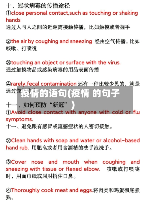 疫情的语句(疫情 的句子)-第2张图片