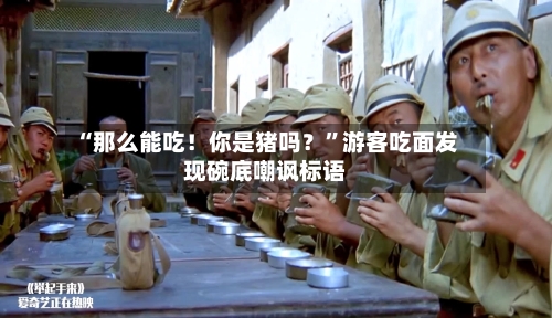 “那么能吃！你是猪吗？”游客吃面发现碗底嘲讽标语