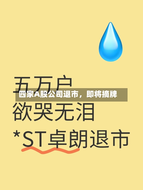 四家A股公司退市，即将摘牌