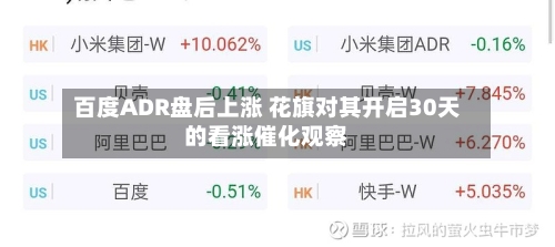 百度ADR盘后上涨 花旗对其开启30天的看涨催化观察-第3张图片