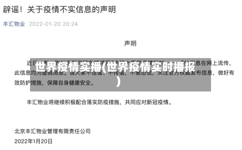 世界疫情实播(世界疫情实时播报)