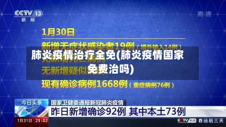 肺炎疫情治疗全免(肺炎疫情国家免费治吗)-第2张图片